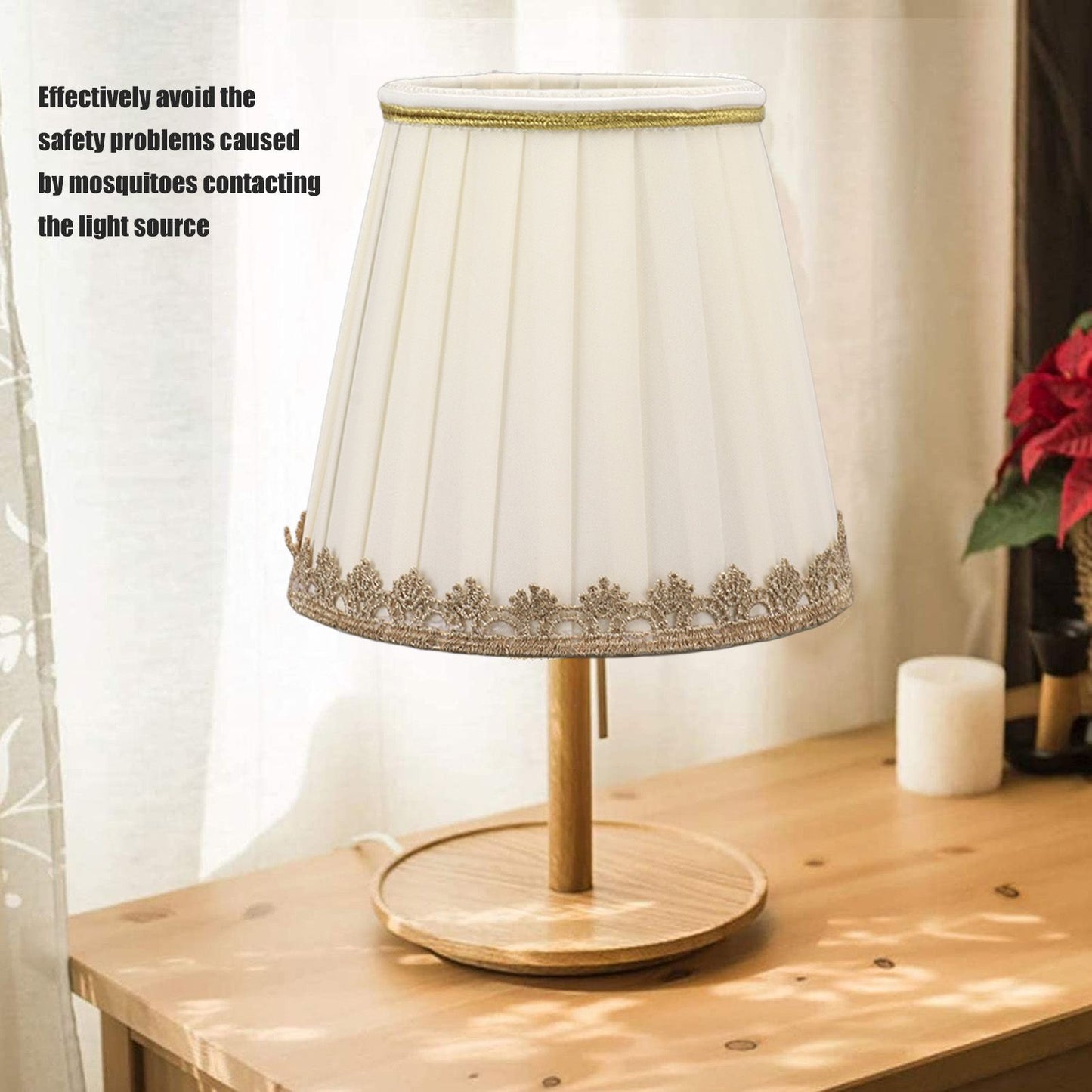 6PCS Candle Lamp Lampshade Clip On Fabrics Lampshades Set for Table Lamp Wall Lamp V1294-YM0521-3119230010611