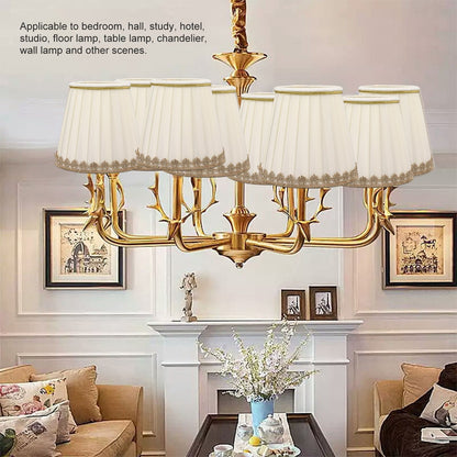 6PCS Candle Lamp Lampshade Clip On Fabrics Lampshades Set for Table Lamp Wall Lamp V1294-YM0521-3119230010611