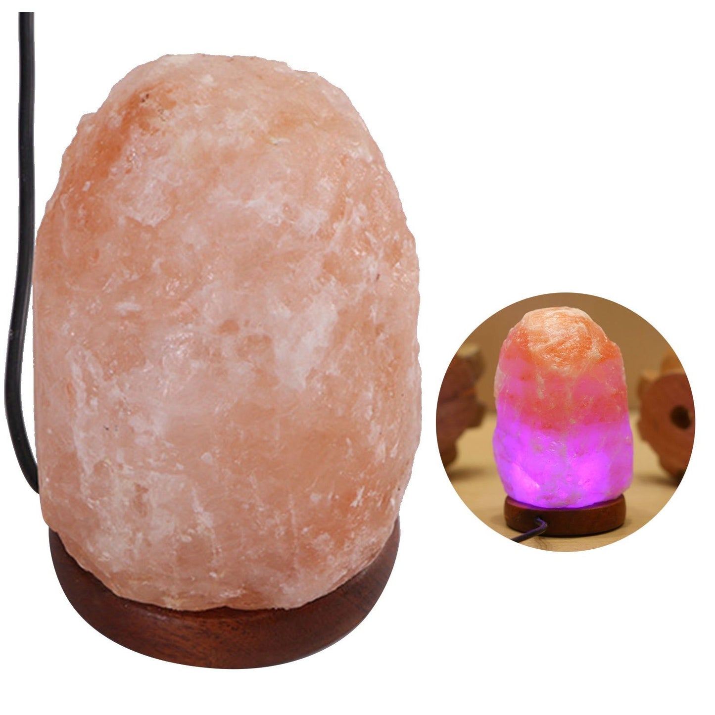 Himalayan Salt Lamp Colorful Changing LED Crystal Salt Lamp USB Power Natural Landscape Light V1294-YM0521-3119230011811