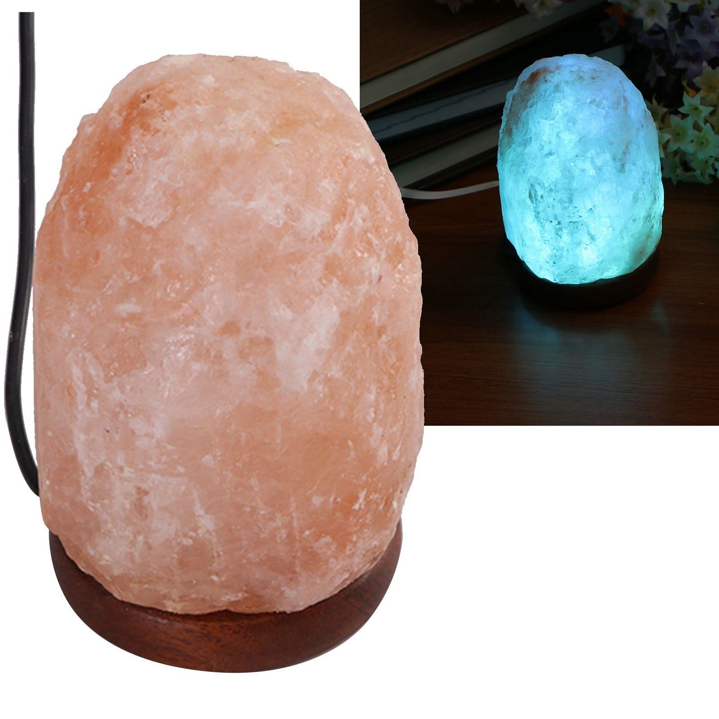 Himalayan Salt Lamp Colorful Changing LED Crystal Salt Lamp USB Power Natural Landscape Light V1294-YM0521-3119230011811