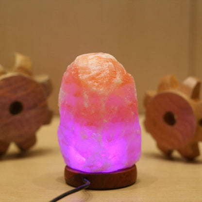 Himalayan Salt Lamp Colorful Changing LED Crystal Salt Lamp USB Power Natural Landscape Light V1294-YM0521-3119230011811