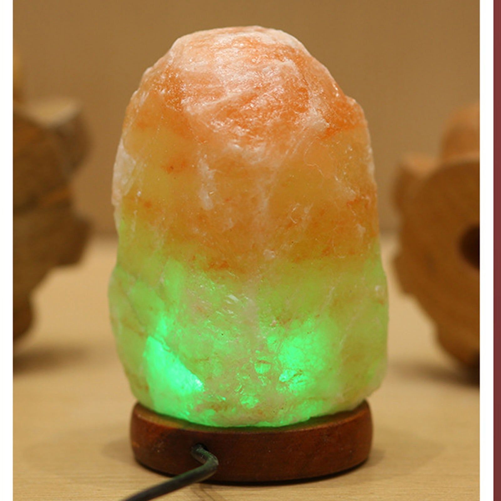 Himalayan Salt Lamp Colorful Changing LED Crystal Salt Lamp USB Power Natural Landscape Light V1294-YM0521-3119230011811