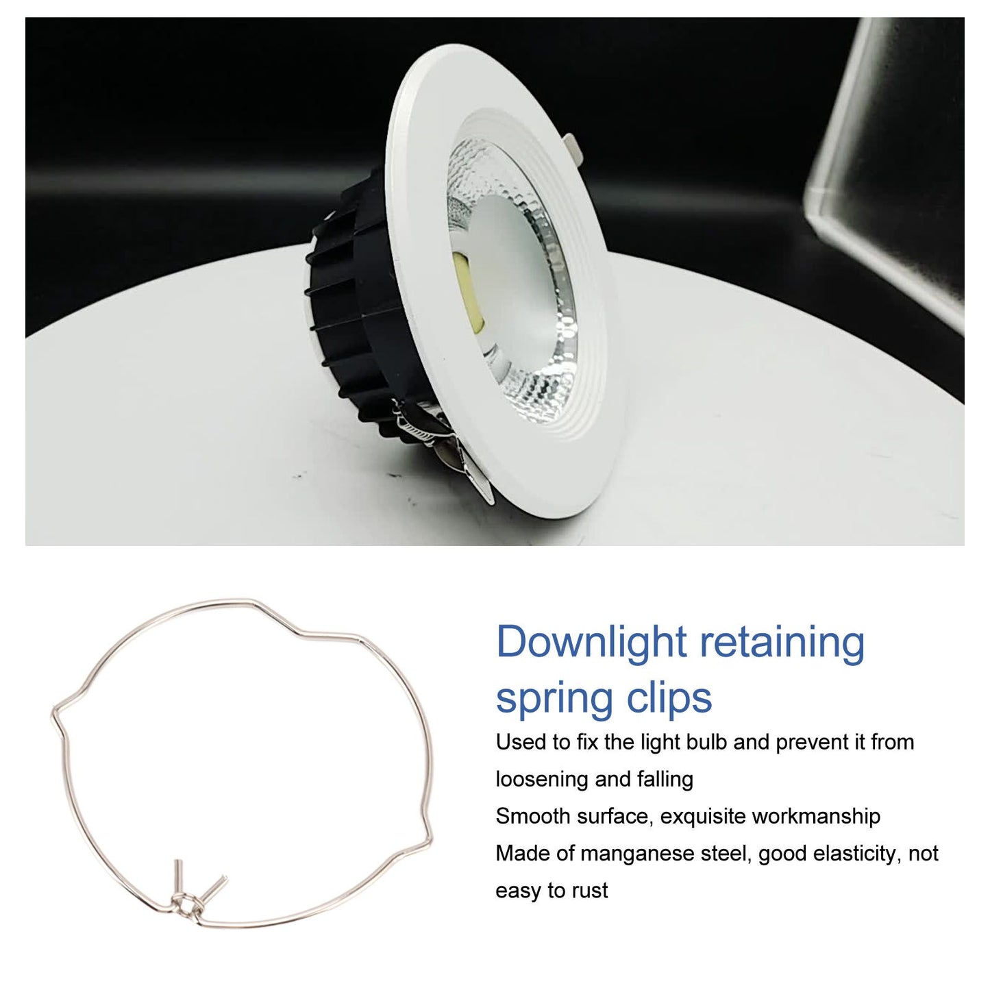 20PCS MR16 Downlight Retaining Spring Clips Smooth Surface Exquisite Craftsmanship for Spotlight V1294-YM0521-3119230015511