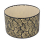 Black Hollow Metal Lampshade with Yellow Lining Metal Table Lamp Light Shade for E27 E14 Caliber Base V1294-YM0521-3119230017311