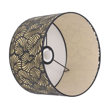 Black Hollow Metal Lampshade with Yellow Lining Metal Table Lamp Light Shade for E27 E14 Caliber Base V1294-YM0521-3119230017311