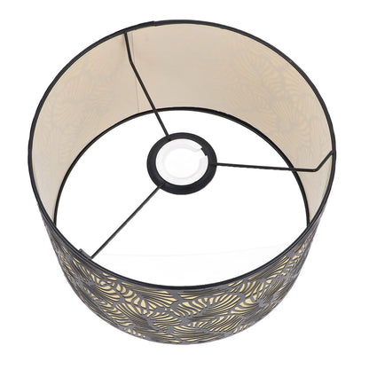 Black Hollow Metal Lampshade with Yellow Lining Metal Table Lamp Light Shade for E27 E14 Caliber Base V1294-YM0521-3119230017311