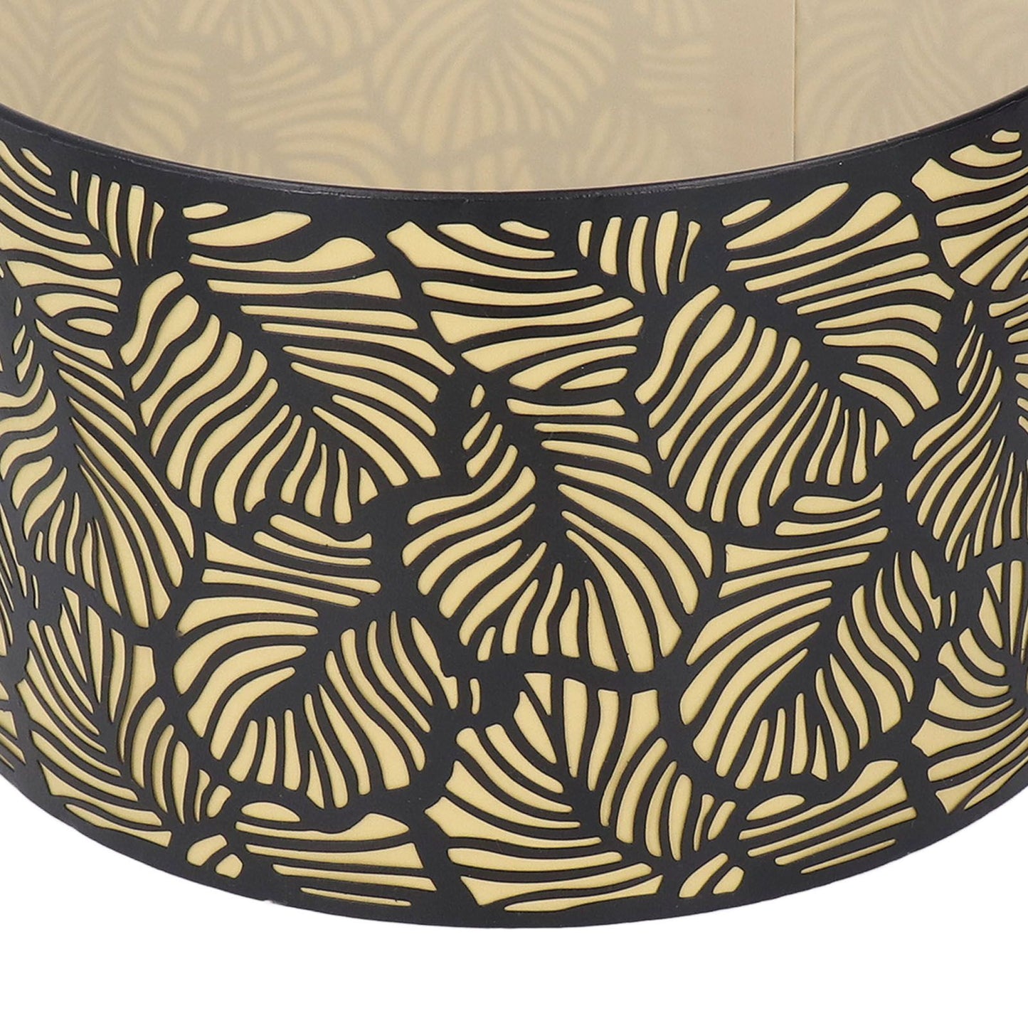 Black Hollow Metal Lampshade with Yellow Lining Metal Table Lamp Light Shade for E27 E14 Caliber Base V1294-YM0521-3119230017311