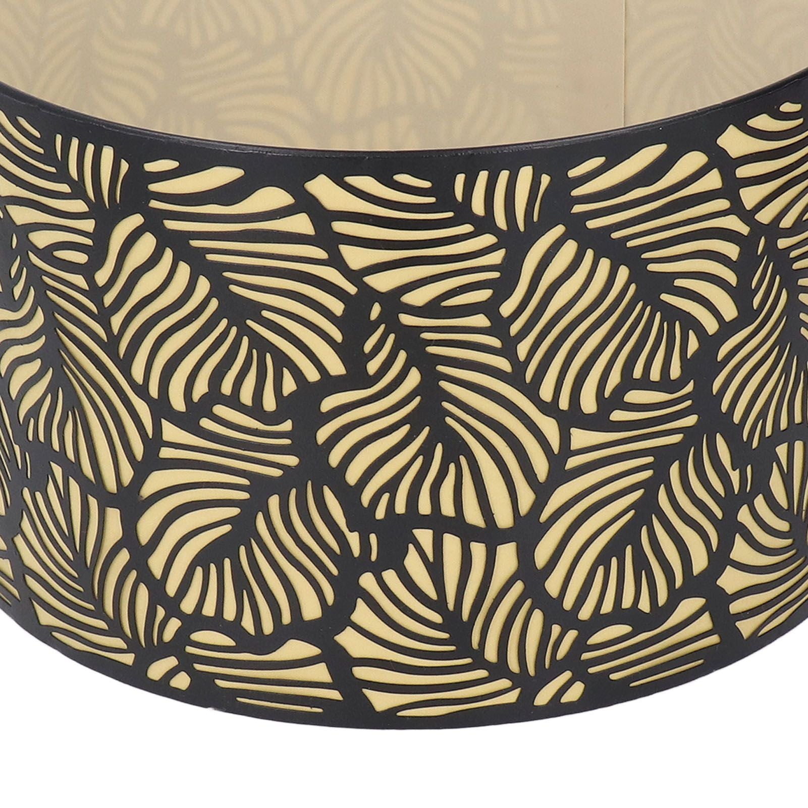 Black Hollow Metal Lampshade with Yellow Lining Metal Table Lamp Light Shade for E27 E14 Caliber Base V1294-YM0521-3119230017311