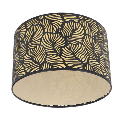 Black Hollow Metal Lampshade with Yellow Lining Metal Table Lamp Light Shade for E27 E14 Caliber Base V1294-YM0521-3119230017311