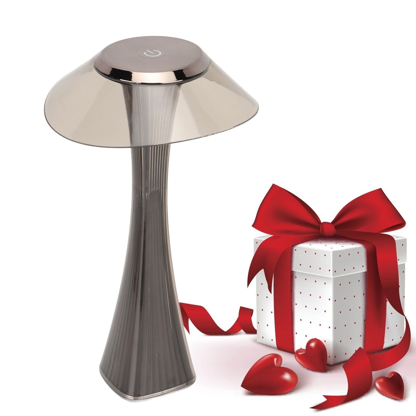 LED Table Lamp USB Charging Night Light 3 Lighting Mode with Touch Sensor for Home Room Smoky Grey V1294-YM0521-3119230018112
