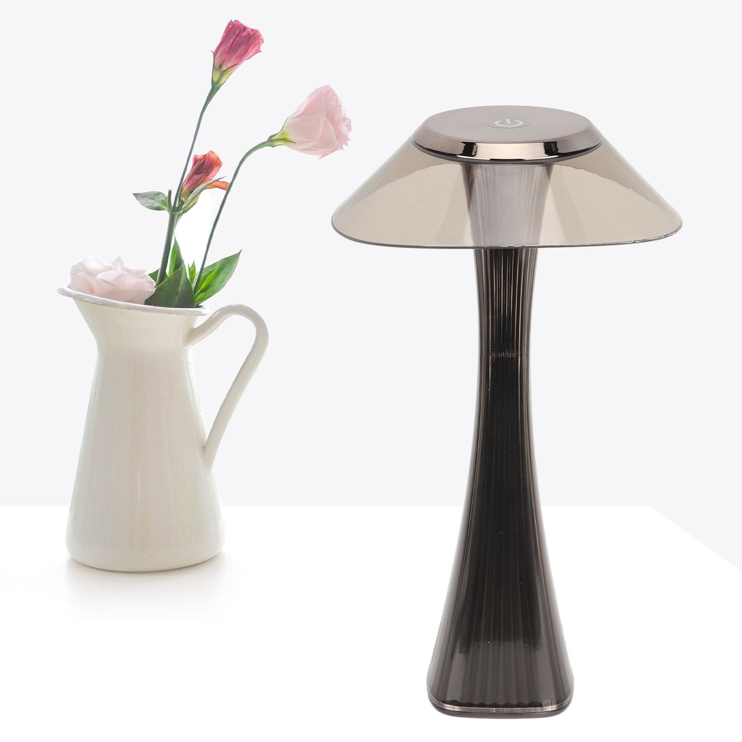 LED Table Lamp USB Charging Night Light 3 Lighting Mode with Touch Sensor for Home Room Smoky Grey V1294-YM0521-3119230018112