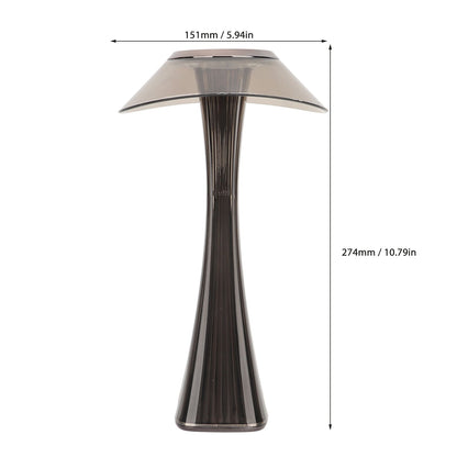 LED Table Lamp USB Charging Night Light 3 Lighting Mode with Touch Sensor for Home Room Smoky Grey V1294-YM0521-3119230018112
