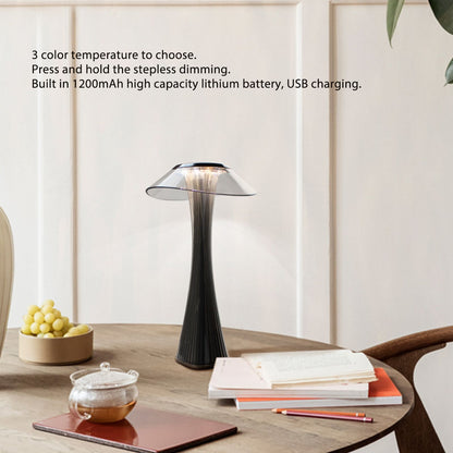 LED Table Lamp USB Charging Night Light 3 Lighting Mode with Touch Sensor for Home Room Smoky Grey V1294-YM0521-3119230018112