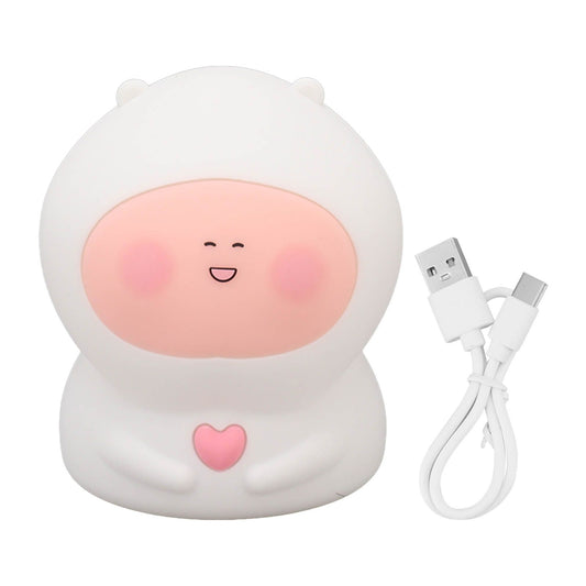 USB Fat Peach Night Tap Lamp with Timing Function Intelligent Colorful Silicone Tap Lamp for Teen Girls V1294-YM0521-3119230022011