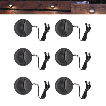 6PCS Low Voltage Deck Lights IP67 Waterproof Warm White LED Step Lamp for Garden Fence Stair 12 to 36V V1294-YM0521-3119230023211