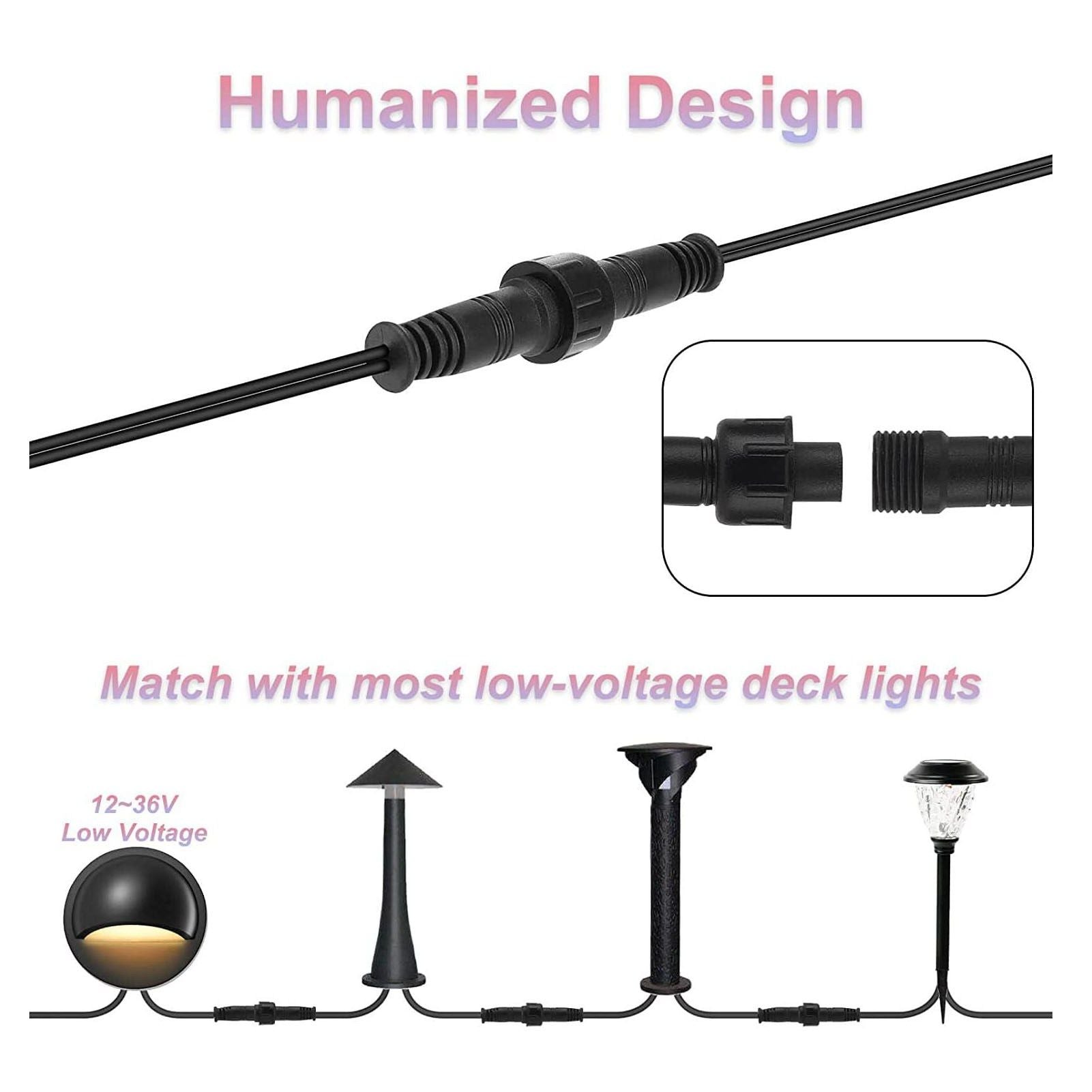 6PCS Low Voltage Deck Lights IP67 Waterproof Warm White LED Step Lamp for Garden Fence Stair 12 to 36V V1294-YM0521-3119230023211
