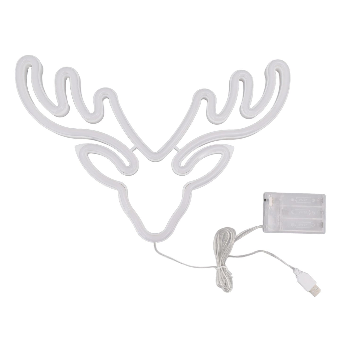 Neon Light LED Sign USB Battery Powered Christmas Holiday Bedroom Wall Decor Ornaments Warm Light V1294-YM0521-3119230024511