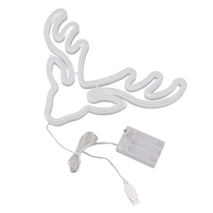 Neon Light LED Sign USB Battery Powered Christmas Holiday Bedroom Wall Decor Ornaments Warm Light V1294-YM0521-3119230024511