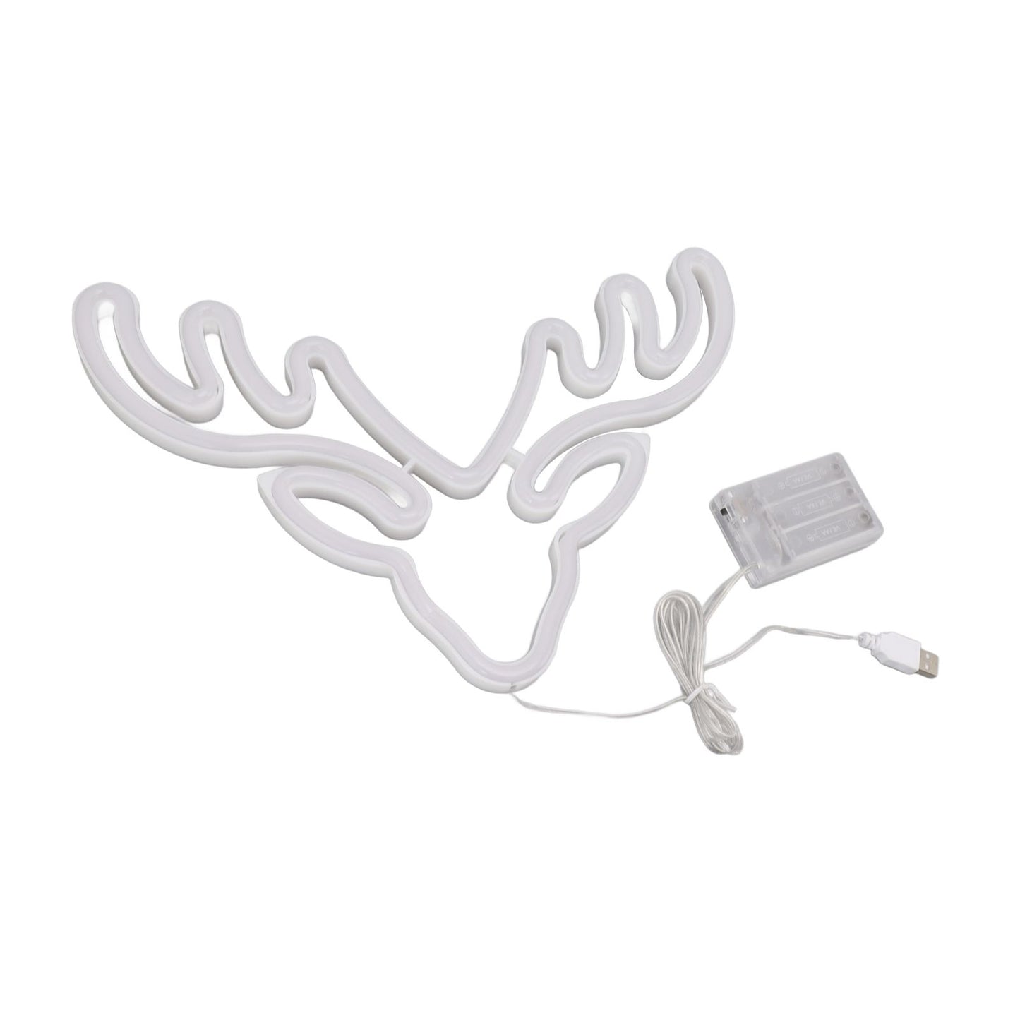 Neon Light LED Sign USB Battery Powered Christmas Holiday Bedroom Wall Decor Ornaments Warm Light V1294-YM0521-3119230024511