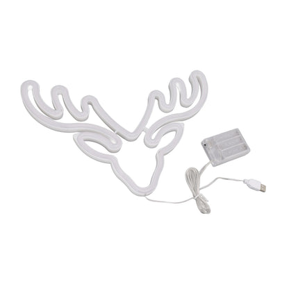 Neon Light LED Sign USB Battery Powered Christmas Holiday Bedroom Wall Decor Ornaments Warm Light V1294-YM0521-3119230024511