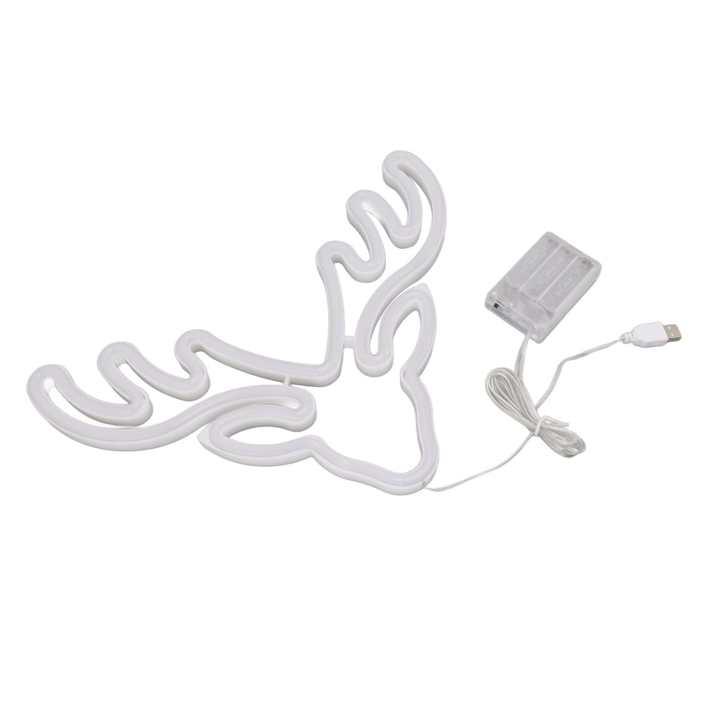 Neon Light LED Sign USB Battery Powered Christmas Holiday Bedroom Wall Decor Ornaments Warm Light V1294-YM0521-3119230024511
