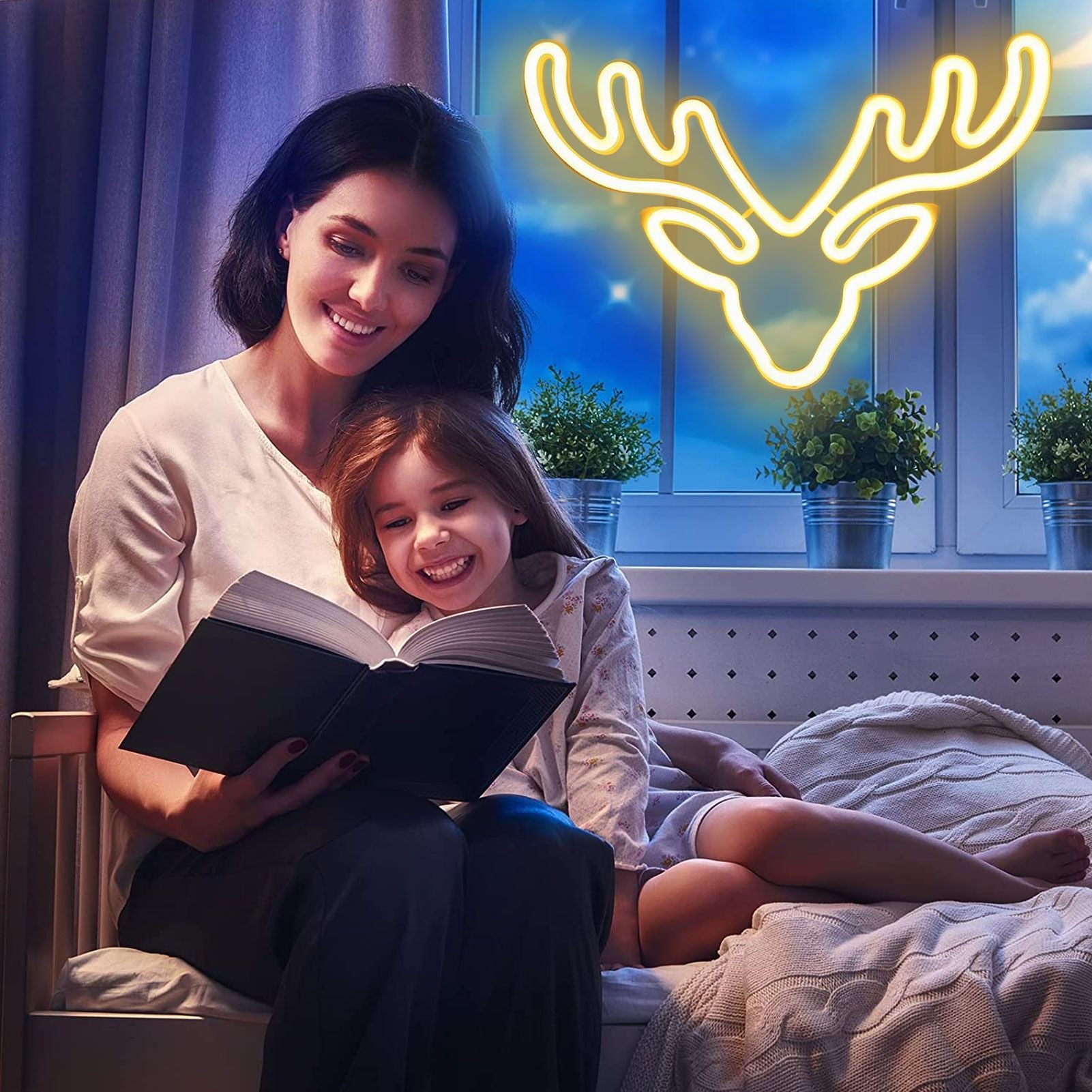 Neon Light LED Sign USB Battery Powered Christmas Holiday Bedroom Wall Decor Ornaments Warm Light V1294-YM0521-3119230024511