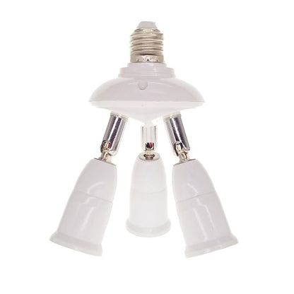 E27 Light Bulb Socket Adapter Splitter to 3 Heads Adjustable Angles for Wide Coverage Indoor Outdoor Use V1294-YM0521-3119230029711