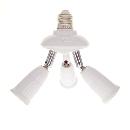 E27 Light Bulb Socket Adapter Splitter to 3 Heads Adjustable Angles for Wide Coverage Indoor Outdoor Use V1294-YM0521-3119230029711