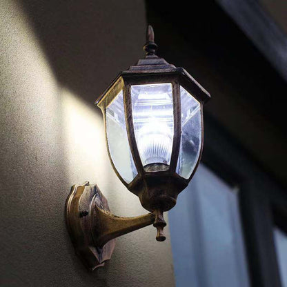 Hex Garden Wall Lamp Waterproof Outdoor Wall Light Corridor Courtyard Balcony Lamp Black V1294-YM0521-3119230033911