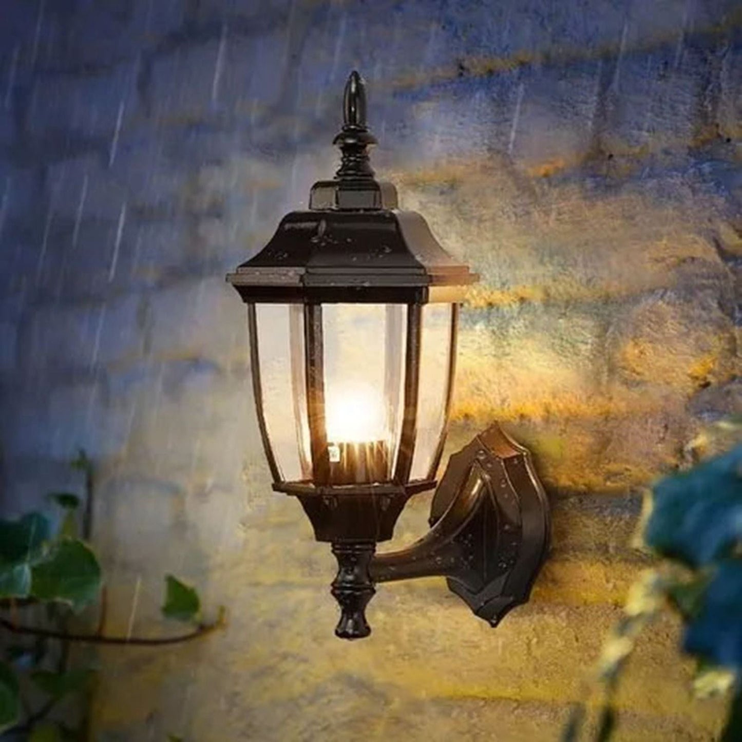 Hex Garden Wall Lamp Waterproof Outdoor Wall Light Corridor Courtyard Balcony Lamp Black V1294-YM0521-3119230033911