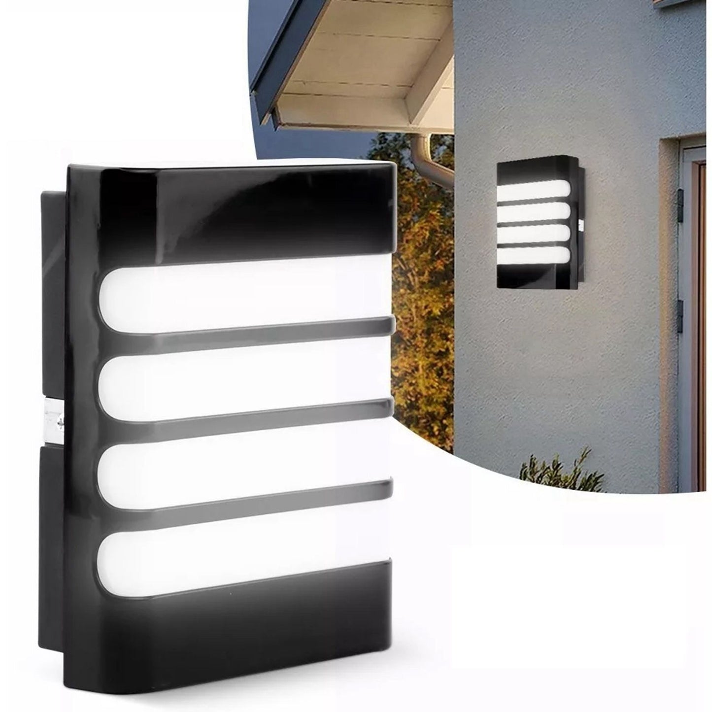 Patio Wall Light Plastic Housing Waterproof Low Power Consumption LED 6500K Wall Mounted Lamp V1294-YM0521-3119230034611