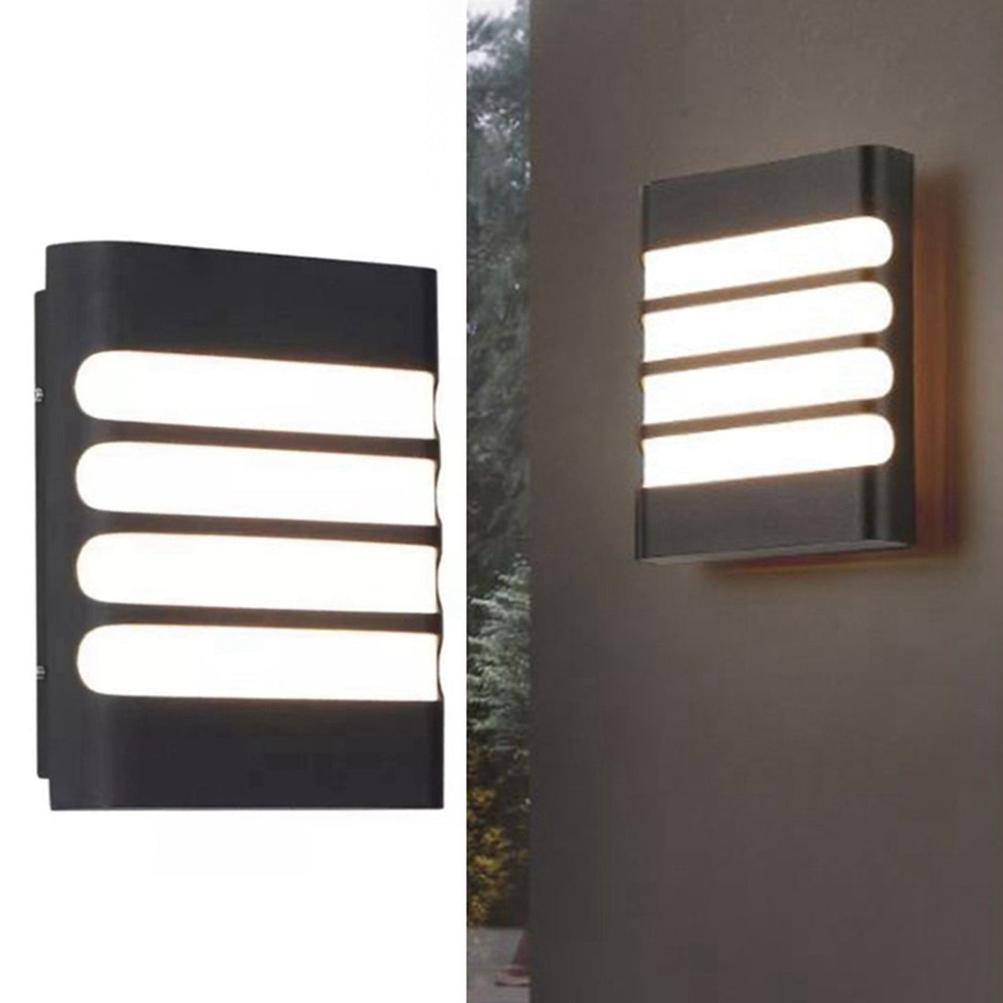 Patio Wall Light Plastic Housing Waterproof Low Power Consumption LED 6500K Wall Mounted Lamp V1294-YM0521-3119230034611
