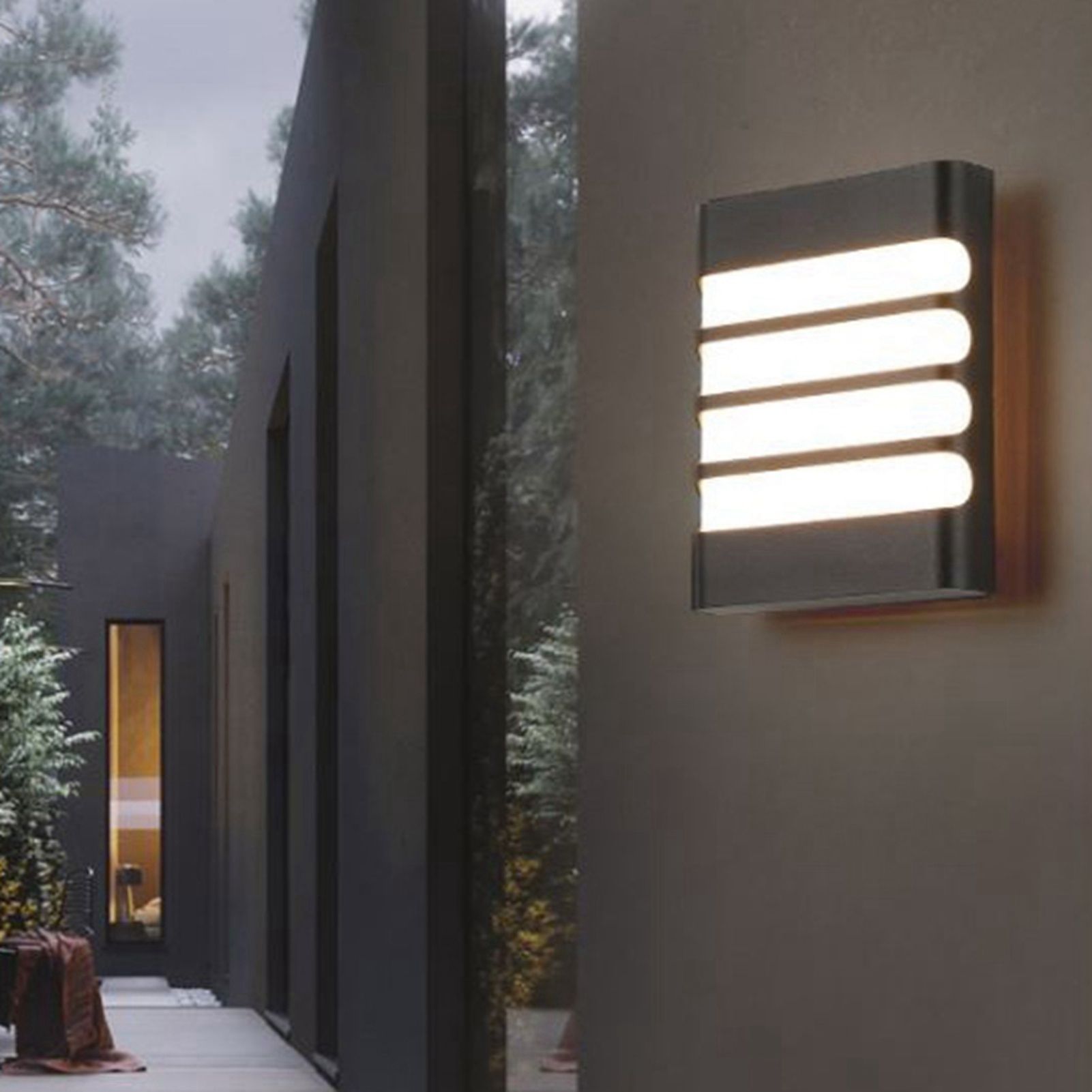 Patio Wall Light Plastic Housing Waterproof Low Power Consumption LED 6500K Wall Mounted Lamp V1294-YM0521-3119230034611