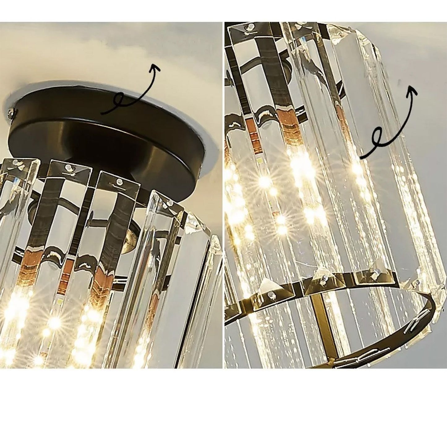 Ceiling Light Shade Lampshade Lamp Cover Simple Elegant Style Home Decoration for Room Round Without Bulb V1294-YM0521-3119230035511