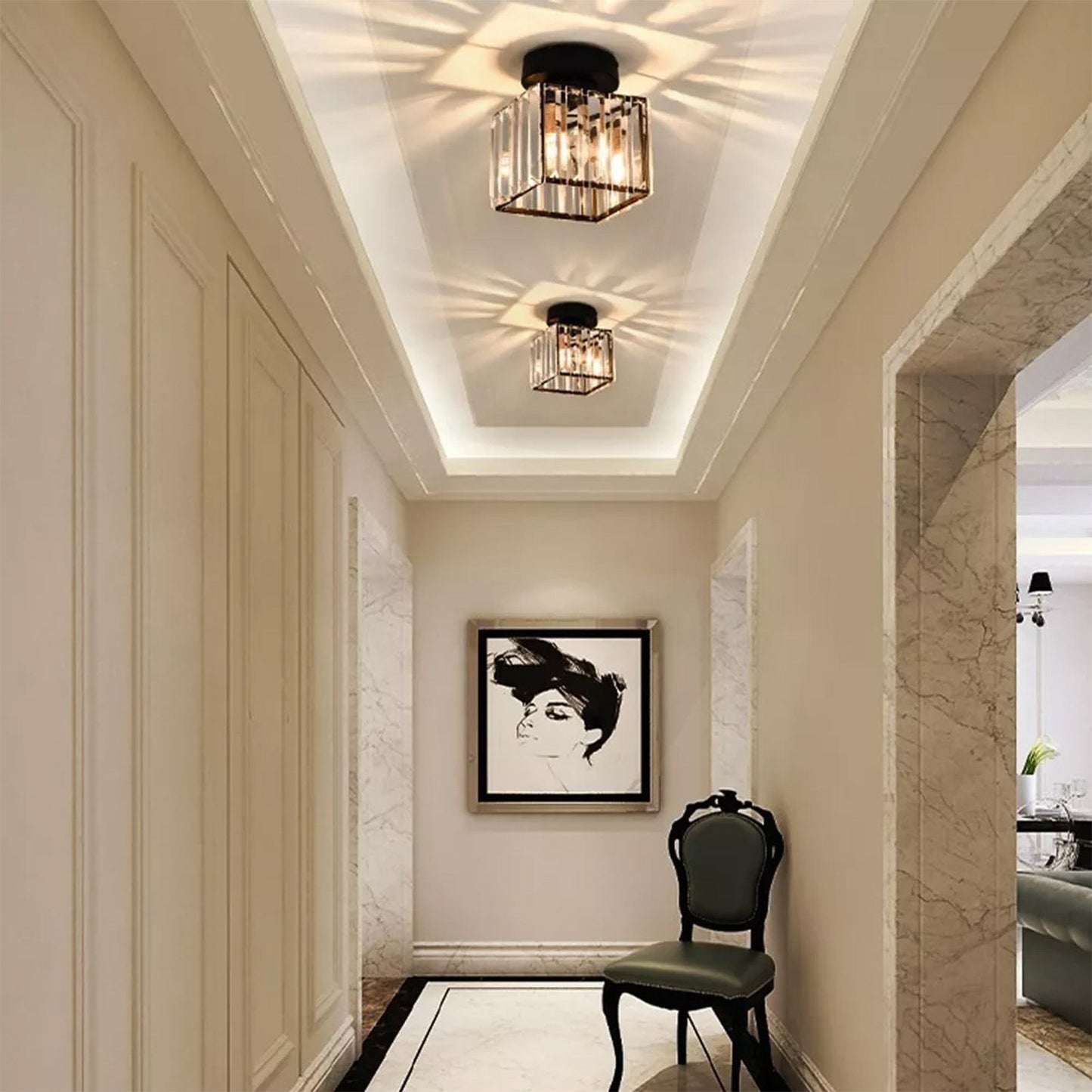 Ceiling Light Shade Lampshade Lamp Cover Simple Elegant Style Home Decoration for Room Square Without Bulb V1294-YM0521-3119230035512