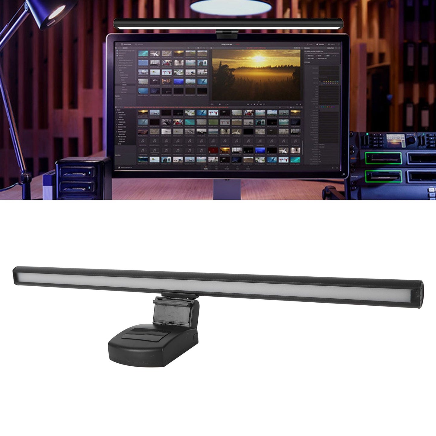 Desktop LED Screen Lamp 3 Color Temperature Stepless Dimming USB Computer Monitor Light 5V V1294-YM0521-3119230040811