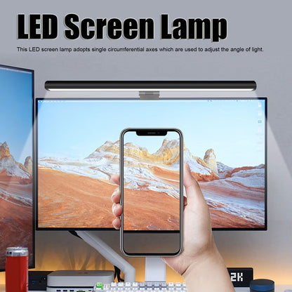Desktop LED Screen Lamp 3 Color Temperature Stepless Dimming USB Computer Monitor Light 5V V1294-YM0521-3119230040811