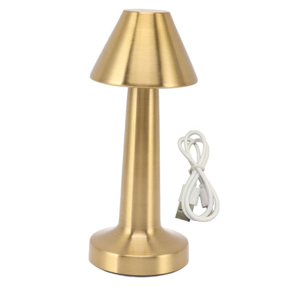 LED Table Lamp 3W 3 Colors Stepless Dimming USB Rechargeable Cordless LED Bedside Light Gold V1294-YM0521-3119230041011