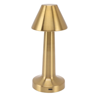 LED Table Lamp 3W 3 Colors Stepless Dimming USB Rechargeable Cordless LED Bedside Light Gold V1294-YM0521-3119230041011