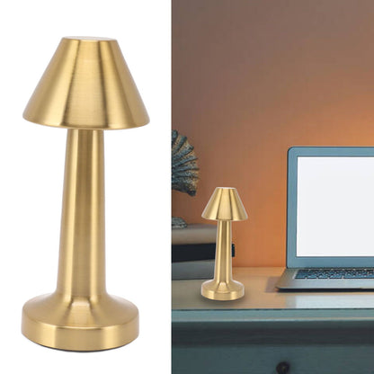 LED Table Lamp 3W 3 Colors Stepless Dimming USB Rechargeable Cordless LED Bedside Light Gold V1294-YM0521-3119230041011