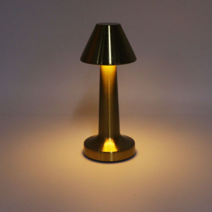 LED Table Lamp 3W 3 Colors Stepless Dimming USB Rechargeable Cordless LED Bedside Light Gold V1294-YM0521-3119230041011
