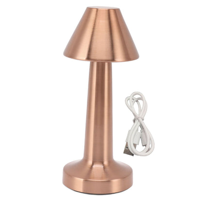 LED Table Lamp 3W 3 Colors Stepless Dimming USB Rechargeable Cordless LED Bedside Light Rose Gold V1294-YM0521-3119230041013