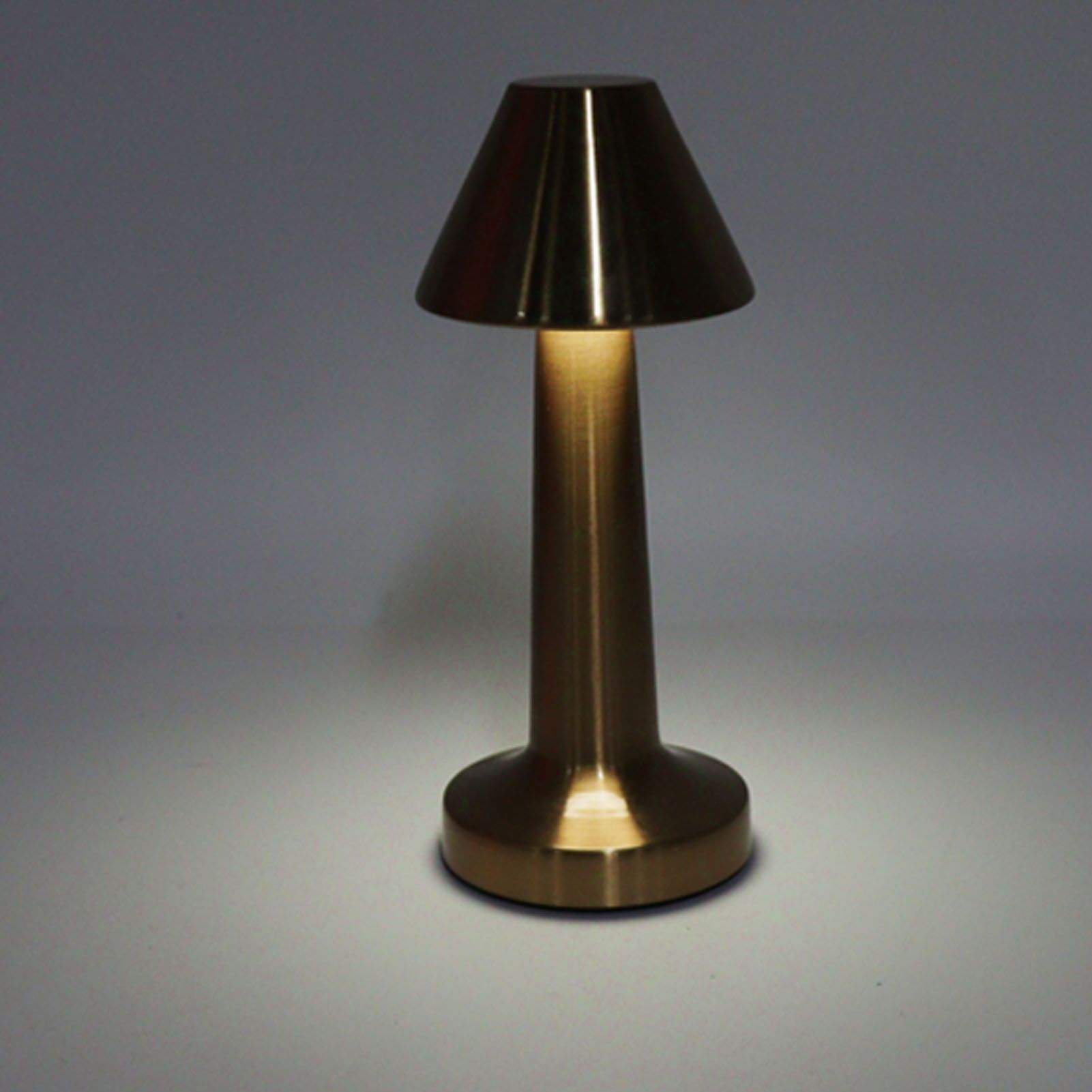 LED Table Lamp 3W 3 Colors Stepless Dimming USB Rechargeable Cordless LED Bedside Light Rose Gold V1294-YM0521-3119230041013