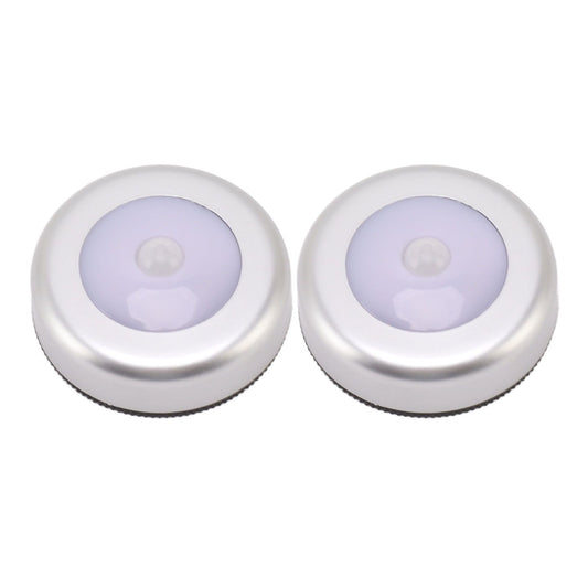 Motion Sensor Night Light Eye Protection Round Small LED Induction Lamp for Closet Drawer Bed Bottom 2pcs V1294-YM0521-3119230041411