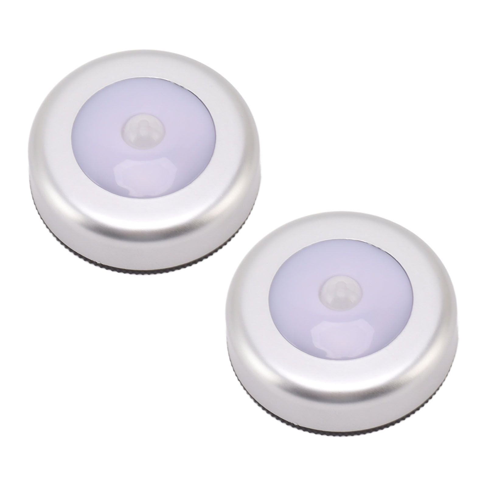 Motion Sensor Night Light Eye Protection Round Small LED Induction Lamp for Closet Drawer Bed Bottom 2pcs V1294-YM0521-3119230041411