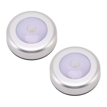 Motion Sensor Night Light Eye Protection Round Small LED Induction Lamp for Closet Drawer Bed Bottom 2pcs V1294-YM0521-3119230041411