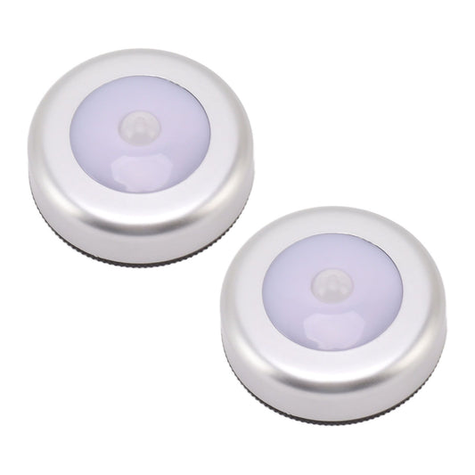 Motion Sensor Night Light Eye Protection Round Small LED Induction Lamp for Closet Drawer Bed Bottom 2pcs V1294-YM0521-3119230041411