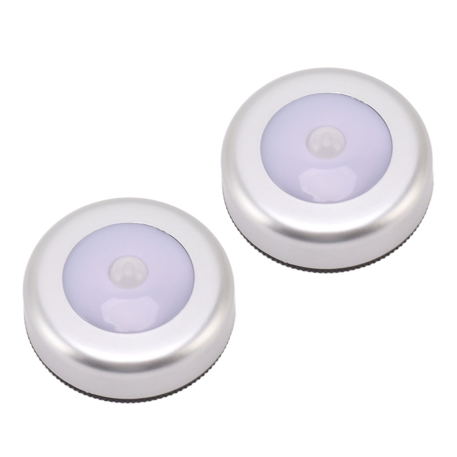 Motion Sensor Night Light Eye Protection Round Small LED Induction Lamp for Closet Drawer Bed Bottom 2pcs V1294-YM0521-3119230041411