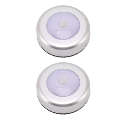 Motion Sensor Night Light Eye Protection Round Small LED Induction Lamp for Closet Drawer Bed Bottom 2pcs V1294-YM0521-3119230041411