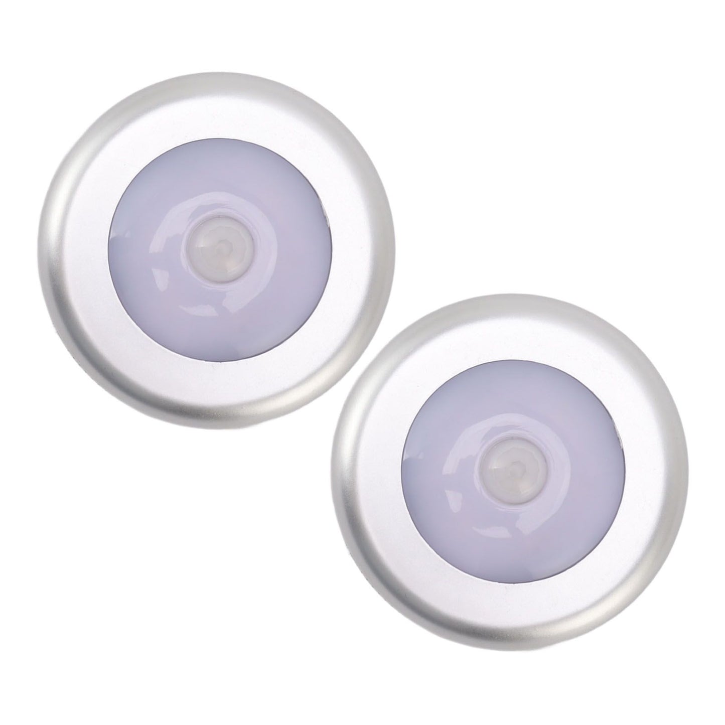 Motion Sensor Night Light Eye Protection Round Small LED Induction Lamp for Closet Drawer Bed Bottom 2pcs V1294-YM0521-3119230041411